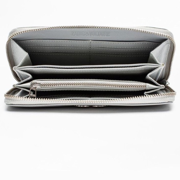 ONE Left!🇫🇷NWT Zadig & Voltaire Stone Grey Zip Wallet - Picture 3 of 13